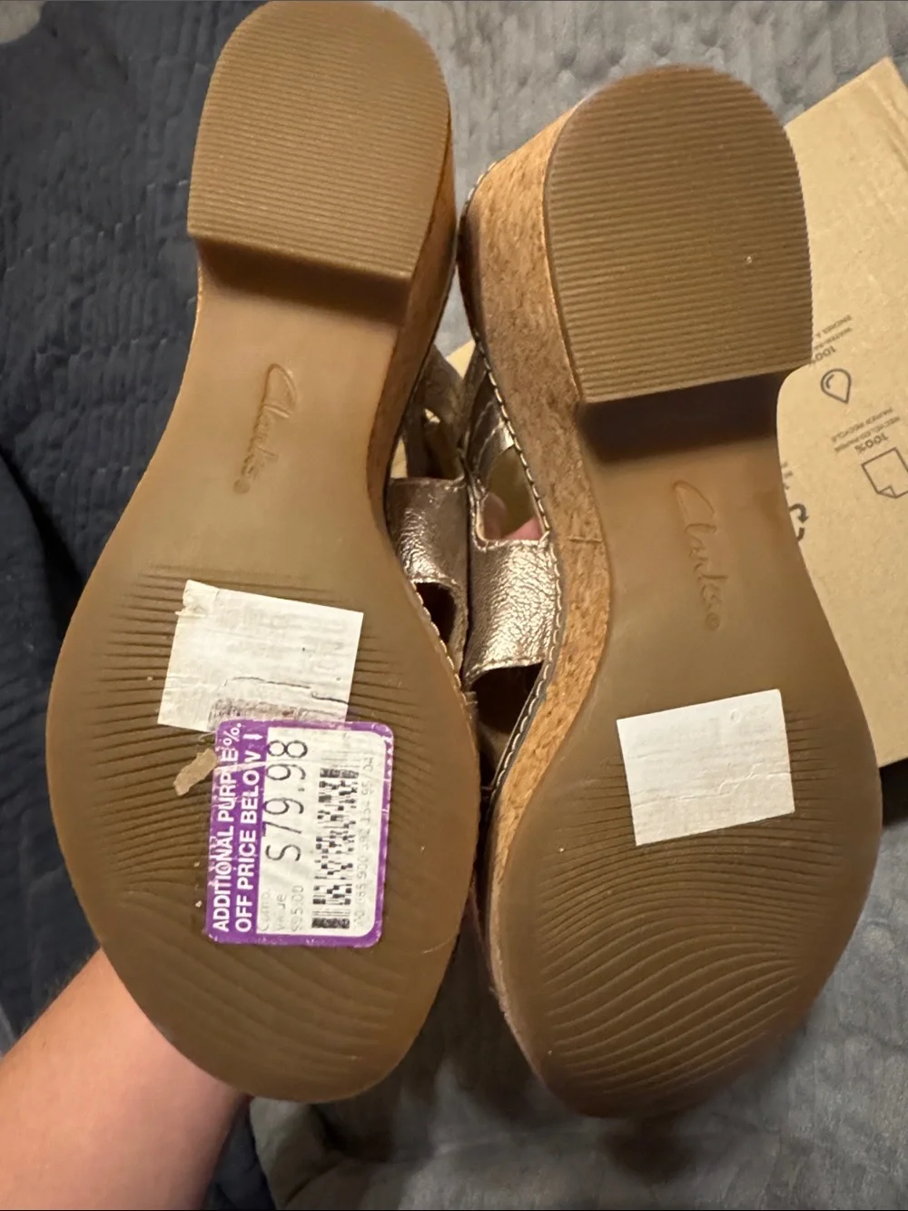 Clarks metallic bronze